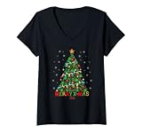 Damen Weihnachtstraining Frohe Weihnachten Gym Trainer Fitnesstrainer T-Shirt mit V