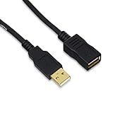 Amazon Basics 1IGG USB 2.0-Verlängerungskabel A-Stecker auf A-Buchse, 2 m,Schw