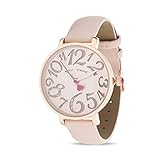 BETSEY JOHNSON Pink Womens Watch Rose Round Dial Thin Strap BJW020Q
