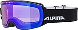 ALPINA Unisex - Erwachsene, NAKISKA QVM Skibrille, black matt, O