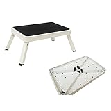 Step Stool Tritthocker Anti-Rutsch-Stufenleitern aus Metall für Erwachsene, Schwerer 1-Stufen-Hocker, für Küchentheke, Waschbecken, WC, Maximale Belastung 100 Kg / 220 Lb