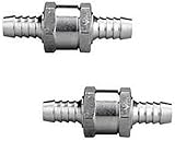 N-K 2 Stück 8 mm Kraftstoff-Rückschlagleitung Öl Benzin Wasser Rückschlagventil Aluminiumlegierung Nettes Desig