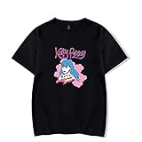 CAFINI Katy Perry Sänger Print T-Shirt, lässiger Süßer Kurzarm Pullover, Herren und Damen Fashion Streetwear Tops (2XS-4XL)