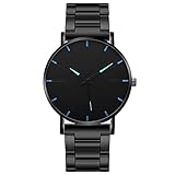 Armbanduhr Uhr Minimalistische Herrenmode Ultradünne Uhren Einfache Herren Business Ledergürtel Quarzuhr D