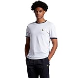 Lyle & Scott Herren Ringer T-Shirt, Weiß/Navy, L