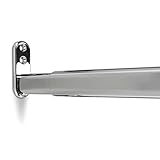 SO-TECH® verstellbares Möbelrohr Teleskopschrankrohr Schrankstange Schrankrohr Oval/Stahl verchromt/Länge 600-900 mm inkl. Schrankstangenlag