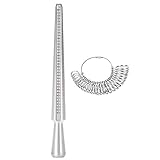 Qkiss Ringstock Ring Dorn Stick Finger Gauge Sizer Schmuck Messwerkzeug Set Finger Messset Ringgrößen Set Finger-Messgerät, Juwelierset, Verlobung, Messg