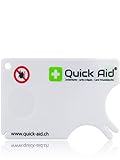 Quick Aid® Zeckenkarte | Die sicherste Methode Zecken zu entfernen | Notfallset im praktischen Kreditkartenformat | Einfach zu verstauen und immer dabei | Mit 2 unterschiedlichen Zangen ausg