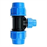 YDONGIIU Kunststoff-Rohrarmaturen, PE-Variablen-Durchmesser-Rohrarmaturen Schnelle Verbindung Von Wasserleitung T Shap Rohrarmaturen Kunststoff Rohrarmaturen 20/25/32/40/50/63mm Schwarz B