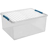 Sunware Q-Line Box - 120 Liter - 80 x 50 x 38cm - transparent/b