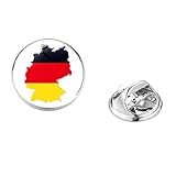 Deutschland Amerika Russland Flagge Karte Brosche Abzeichen Sterne Streifen Brosche Frauen Männer Hut Tasche Hemd Kragen Revers Pin Glas Cab