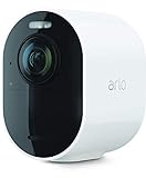 Arlo Ultra 2 Spotlight WLAN Überwachungskamera aussen, kabellos, 4K, Nachtsicht in Farbe, Bewegungsmelder, 2-Wege-Audio, SmartHub benötigt, mit 90-tägigem Arlo Secure Plan Testzeitraum, VMC5040