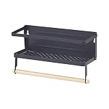 JIEZHI Xzhen Twityi Ringle Layer Kühlschrank Magnet-Regal Küchenlager (Color : Black A)