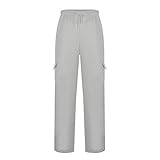 HFStorry Herren Jogginghosen-Set in Mehreren Farben Komfortabel Sporthose, Bequeme Freizeit-Hosen Mid Taille Einfarbige Taschenhose Lose Sp