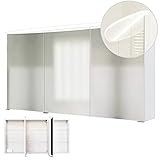 Lomadox Badezimmer 3D Spiegelschrank 120 cm in weiß, inkl. LED Beleuchtung, Schalter und Steckdose, B/H/T 120/64/20