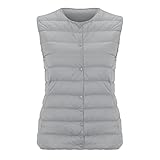 Damen Kurzer Daunenwesten mantel - Winter Warm Plus Size Leichte Weste Jacke, Winddicht Tragbar Steppweste Für Damen Packbare Oberteile Ultraleicht Daunenjacken Freizeitweste Winter Baumwollw