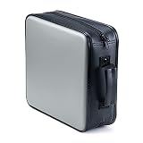 SANWA CD-Koffer mit 320 großen Kapazität, tragbare DVD/VCD-Aufbewahrung, EVA-Schutz, Blu-ray-Brieftasche, Binder, Halter, Booklet mit befestigtem Griff für Auto, Zuhause, Büro, Reisen, GFCDWLBD320S