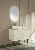 Astoris Badezimmermöbel-Set, Weiß, 90 cm, 3-teilig
