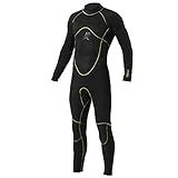 Neoprenanzug Herren, Männer Ganzkörper Badebekleidung Einteiler Langarm Tauchanzug UV-Schutz Schnelltrocknend Badeanzug Schnorcheln Neopren Tauchen Full Wetsuit für alle Wassersportarten(XL)