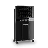 oneConcept Baltic - 3-in-1: Luftkühler, Ventilator, Luftbefeuchter, 65 Watt, Luftumwälzung: 360 m³/h, Tank: 6 Liter, 2 Kühlakkus, horizontale Oszillation, Timer, leise, graphitg
