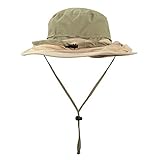 Faletony Kopfnetz Moskito Sonnenhut, Mückenschutz UV Schutz Buschhut Anglerhut Fischerhüte Safari Moskitonetz Hut für Damen Herren (Khaki)