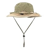 Faletony Kopfnetz Moskito Sonnenhut, Mückenschutz UV Schutz Buschhut Anglerhut Fischerhüte Safari Moskitonetz Hut für Damen Herren (Khaki)