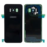 XFU Glas Backcover Original Akkudeckel Rückseite Für Samsung Galaxy S8 Plus S8+ G955F Ersatzreparatursatz Mit Kameraobjektiv,Kleber vorinstalliert,Werkzeuge zum Reparieren(Schwarz)