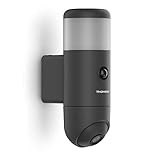 THOMSON RHEITA100, Smarte Überwachungskamera für den Außenbereich mit integrierter Beleuchtung und Alarm-Sirene, WLAN, Bewegungserkennung, Nachtsicht, ohne Ab