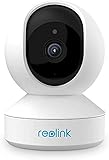 Reolink WLAN IP Kamera Indoor Schwenkbar, Überwachungskamera Innen Handy 3MP HD mit 2,4 GHz WLAN, 355° Schwenk- / 50° Neigung, Zwei-Wege-Audio, IR-Nachtsicht und Bewegungserkennung, E1