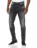 G-STAR RAW Herren 3301 Slim Fit Tapered ' Jeans 33W / 34L,Schwarz (Antic Charcoal B479-a800)