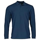 Fruit of the Loom Herren Premium Long Sleeve Poloshirt, Navy, M