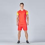 XUXUWA Yoga-Sets Volleyball-Uniformen für Herren, leere Team-Volleyball-Shorts, Damen, Sport, Herren, Sport, Training, Volleyball-Trikot, Kits DIY (Farbe: X1623 Rot, Größe: 56)