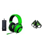 Razer Kraken Tournament Edition - Esports Gaming Headset (Kabelgebundenes Gaming Headphones mit USB-Audio-Controller, 50-mm-Treiber) Grün & Kitty Ears Katzenohren, Grü