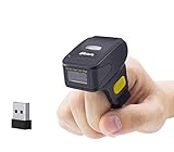 Alacrity Portable 1D and 2D Bluetooth Barcode Scanner,Handheld Mini Wearable Ring Wireless Barcode Reader for Windows,Android,iOS,Mac.Able to Scan Codes on S