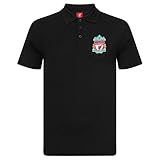 FC Liverpool Herren Polo-Shirt - Wappen - Schwarz - EIN Vereinswappen - XXL