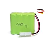 9.6V 2800mAh Akku für RC Boote Schiffe Panzer Heng Long 3808, 3809, YH4101b-1, YH4101b-6 und RC Schiffe 3810, Ersatzteil, Ersatzakk