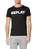 Replay Herren M3594 .000.2660 T-Shirt, Schwarz (098 Black), L