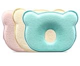 Babykissen, AVNICUD Soft Gesund Memory Babykopfkissen Atmungsaktive Baby Kissen Samt Lagerungskissen Baby, Kinder Kissen zur Heilung und Vorsorge der Plagiozephalie (Rosa)
