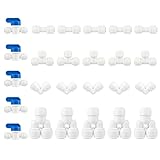 Yuehuabao 25 Stücke Universal RO Wasserfilter Fitting, 1/4 Zoll Wasserzulaufleitung Wasserzulaufleitung Anschluss Set für Kühlschrankschlauch Wasserschlauch (Y T I L Typ Combo Absperrventil)
