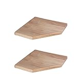QQZQQ Eckregal-Wandhalterung, Floating Corner Regal Organizer for Fernseher Zubehör, Lautsprecher, Kabelbox, Spielekonsole, Lagerung for Badezimmer Küche Wohnzimmer Schlafzimmer (24 cm)