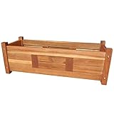 (Blitzlie ferung)für Garten/Terrasse/Balkon Hochbeet Balkon Pflanzkübel Set Garten Blumentopf Kräuterbeet Bewässerung Blumenkübel Garten-Hochbeet Akazienholz 76x27,6x25