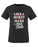 Comedy Shirts - Like a Horst Make Halli Galli - Jungen T-Shirt - Schwarz/Weiss-Rot Gr. 110/116