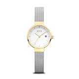 BERING Damen Analog Solar Collection Armbanduhr mit Edelstahl Armband und Saphirglas 14426-010