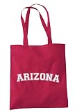 illustratedidentity Arizona Einkaufstasche, 37,5 x 42 cm, mit langen Griffen, Pink - cranberry - Größe: Einheitsgröß