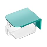 Gewürzdose Küchengewürzkasten Staubdichte feuchtigkeitsdichte Tank Wandmontierte Punch-freie Salzschüttler Zuckerbehälter (Color : Light Blue)