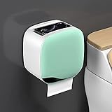 QQW Wandmontierte Toilettenpapierhalter Wasserdichte Tablett Rollenrohr Für Toilettenpapier Aufbewahrungsbox Tablett Tissue Box Regal Badezimmer/Grün/Wie Gezeig