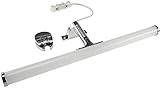 LED Spiegelleuchte 40cm IP44 230V 6Watt 540 Lumen Spiegelschrank Leuchte Badezimmer Wand- und Aufbaumontage Beleuchtung für Schrank Spiegel Bad Alu-Optik Warmweiß