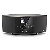 Hama DAB Radio Internetradio Bluetooth & DAB+ DIR150BT (Digitalradio WLAN, Spotify, Amazon Music, Bluetooth, Küchenradio mit UKW, USB, AUX, 90W, Farbdisplay, Radiowecker und Fernbedienung) schw