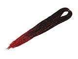 Elysee Star Dreads Black Dark Red Transitional Dreadlocks Double Ended Synthetic Dread by Elysee S