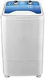 QQW Tragbare Waschmaschine 7Kg Gesamtkapazität Single Twanne Waschen Spin Dehydratation Uv Tiefreinigung Kompakt Für Camping Dorms Apartments Zimmer, Schwarz/B